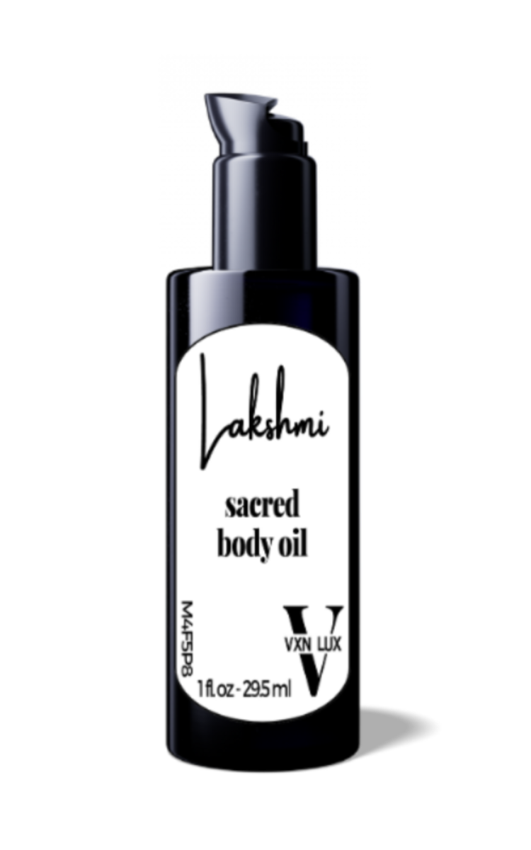 VXN LUX Lakshmi – Sacred Body Oil – Hydrating and Aromatic Oil with Hemp Seed, Argan, and Patchouli | 100ml | Vegan & Cruelty-Free