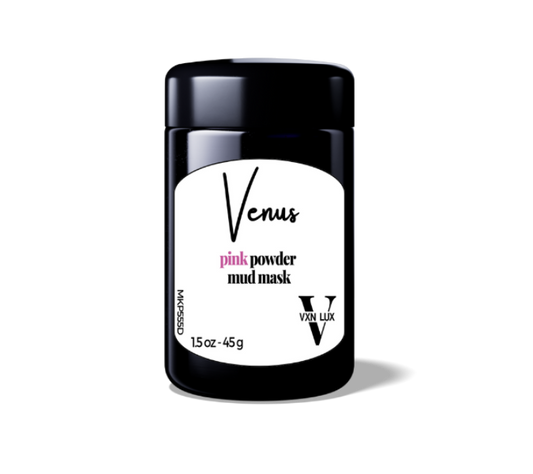 VXN LUX Venus – Pink Powder Mud Mask – Hydrating and Brightening Clay Mask with French Pink Clay and Mangosteen Extract | 100ml | Vegan & Cruelty-Free