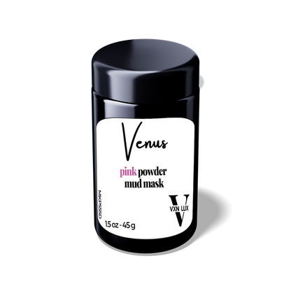 VXN LUX Venus – Pink Powder Mud Mask – Hydrating and Brightening Clay Mask with French Pink Clay and Mangosteen Extract | 100ml | Vegan & Cruelty-Free