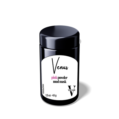 VXN LUX Venus – Pink Powder Mud Mask – Hydrating and Brightening Clay Mask with French Pink Clay and Mangosteen Extract | 100ml | Vegan & Cruelty-Free